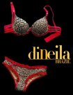 diNeila brazil leopard red touches bra and panties