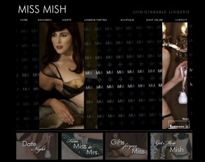 The new Miss Mish lingerie site...