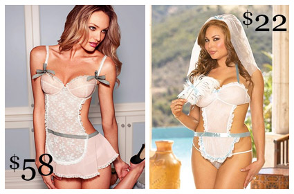 Looks for Less Apron Bridal Babydoll