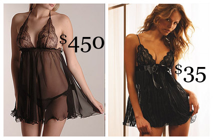Look for Less Black Lace Babydoll